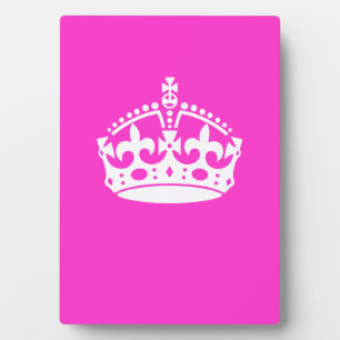 CALM CROWN Royal Icon auf Pink behalten Anpassen Fotoplatte