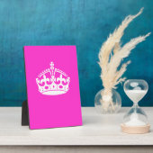 CALM CROWN Royal Icon auf Pink behalten Anpassen Fotoplatte (Seite)