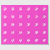 CALM CROWN Royal Icon auf Pink behalten Anpassen Geschenkpapier (Flach)