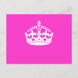 CALM CROWN Royal Icon auf Pink behalten Anpassen Postkarte