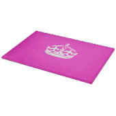 CALM CROWN Royal Icon auf Pink behalten Anpassen Schneidebrett (Ecke)