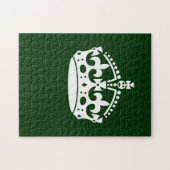 CALM-CROWN-Symbol auf der grünen Dekoration behalt Puzzle (Horizontal)