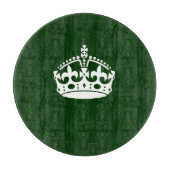 CALM-CROWN-Symbol auf der grünen Dekoration behalt Schneidebrett (Vorderseite)