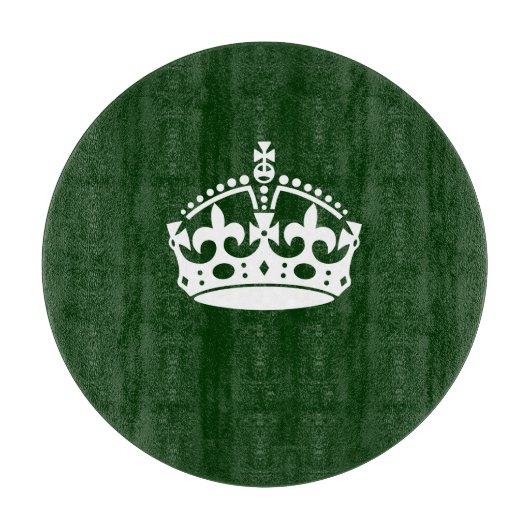 CALM-CROWN-Symbol auf der grünen Dekoration behalt Schneidebrett (Vorderseite)