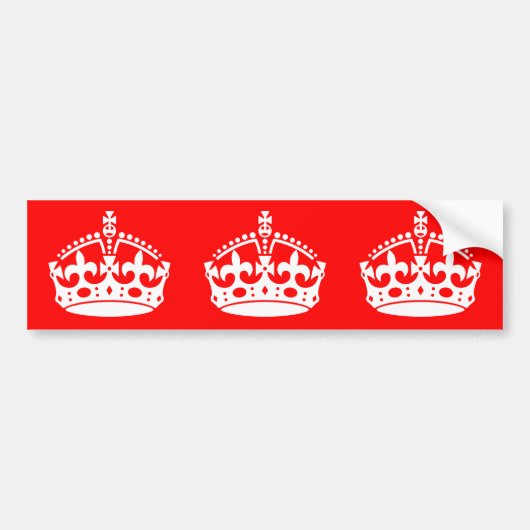 CALM CROWN Symbol auf Feuer rot behalten Anpassen Autoaufkleber (Vorne)