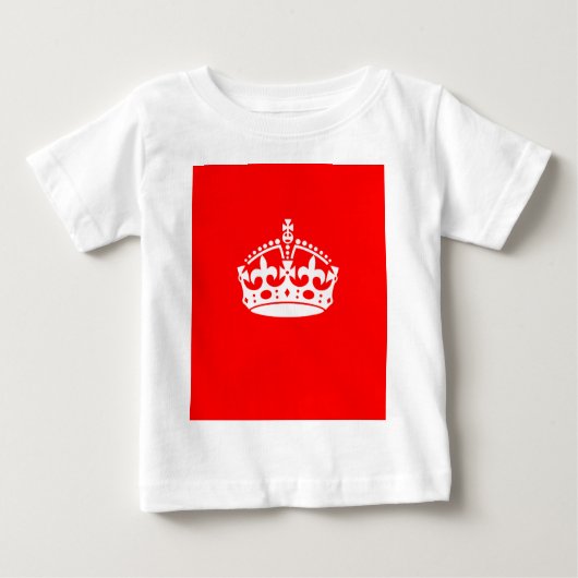 CALM CROWN Symbol auf Feuer rot behalten Anpassen Baby T-shirt (Vorderseite)