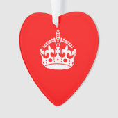 CALM CROWN Symbol auf Feuer rot behalten Anpassen Ornament (Vorderseite)