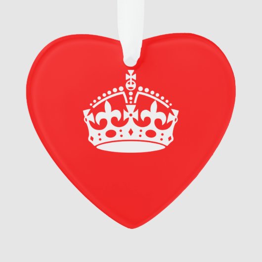 CALM CROWN Symbol auf Feuer rot behalten Anpassen Ornament (Vorderseite)