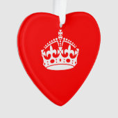 CALM CROWN Symbol auf Feuer rot behalten Anpassen Ornament (Vorderseite)