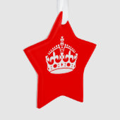 CALM CROWN Symbol auf Feuer rot behalten Anpassen Ornament (Vorderseite)