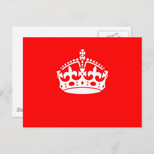 CALM CROWN Symbol auf Feuer rot behalten Anpassen Postkarte (Vorne/Hinten)
