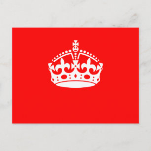 CALM CROWN Symbol auf Feuer rot behalten Anpassen Postkarte