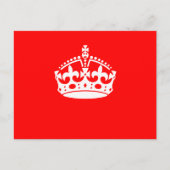 CALM CROWN Symbol auf Feuer rot behalten Anpassen Postkarte (Vorderseite)