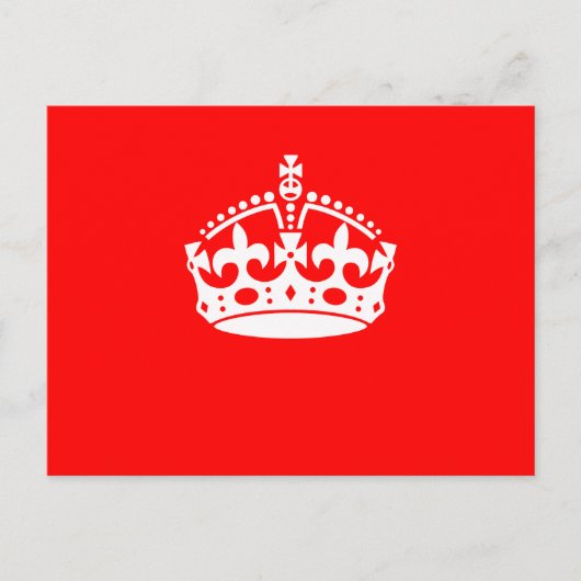 CALM CROWN Symbol auf Feuer rot behalten Anpassen Postkarte (Vorderseite)