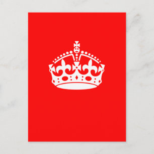 CALM CROWN Symbol auf Feuer rot behalten Anpassen Postkarte