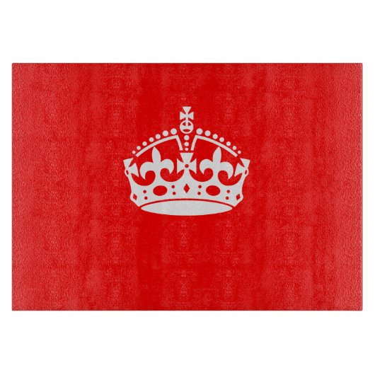CALM CROWN Symbol auf Feuer rot behalten Anpassen Schneidebrett (Vorderseite)