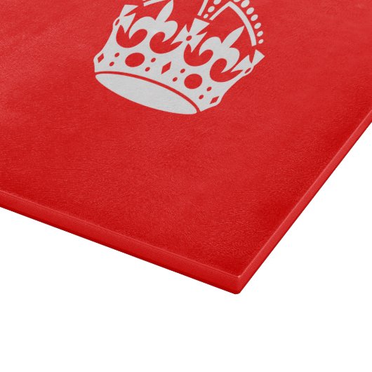 CALM CROWN Symbol auf Feuer rot behalten Anpassen Schneidebrett (Ecke)