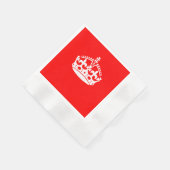 CALM CROWN Symbol auf Feuer rot behalten Anpassen Serviette (Ecke)