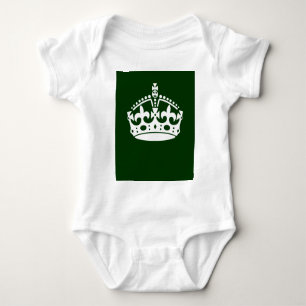 CALM-CROWN-Symbol auf grüner Dekoration BEHALTEN Baby Strampler