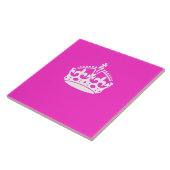 CALM-CROWN-Symbol auf Hot-Pink-Dekoration behalten Fliese (Seite)