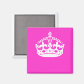 CALM-CROWN-Symbol auf Hot-Pink-Dekoration behalten Magnet (Vorderseite/Rückseite)