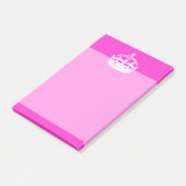 CALM-CROWN-Symbol auf Hot-Pink-Dekoration behalten Post-it Klebezettel (angewinkelt)