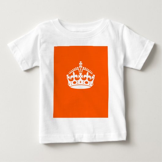 CALM-CROWN-Symbol auf Orange anpassen Baby T-shirt (Vorderseite)