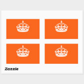 CALM-CROWN-Symbol auf Orange anpassen Rechteckiger Aufkleber (Blatt)