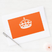 CALM-CROWN-Symbol auf Orange anpassen Rechteckiger Aufkleber (Umschlag)
