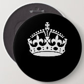 CALM-CROWN-Symbol auf Schwarz behalten Diese Einst Button (Vorne & Hinten)