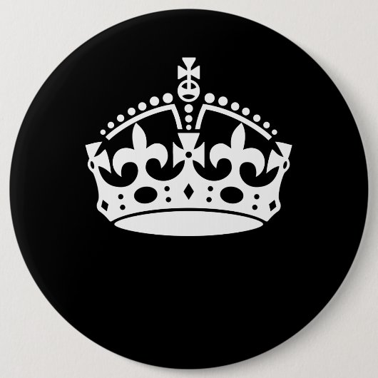CALM-CROWN-Symbol auf Schwarz behalten Diese Einst Button (Vorderseite)