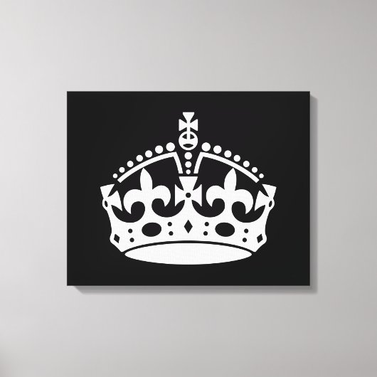 CALM-CROWN-Symbol auf Schwarz behalten Diese Einst Leinwanddruck (Vorderseite)