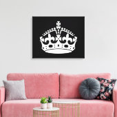 CALM-CROWN-Symbol auf Schwarz behalten Diese Einst Leinwanddruck (Insitu (Wohnzimmer))