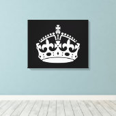 CALM-CROWN-Symbol auf Schwarz behalten Diese Einst Leinwanddruck (Insitu (Holzboden))