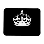 CALM-CROWN-Symbol auf Schwarz behalten Diese Einst Magnet (Horizontal)