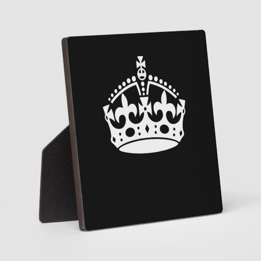 CALM-CROWN-Symbol auf Schwarz behalten Fotoplatte (Vorderseite)