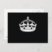 CALM-CROWN-Symbol auf Schwarz behalten Postkarte (Vorne/Hinten)