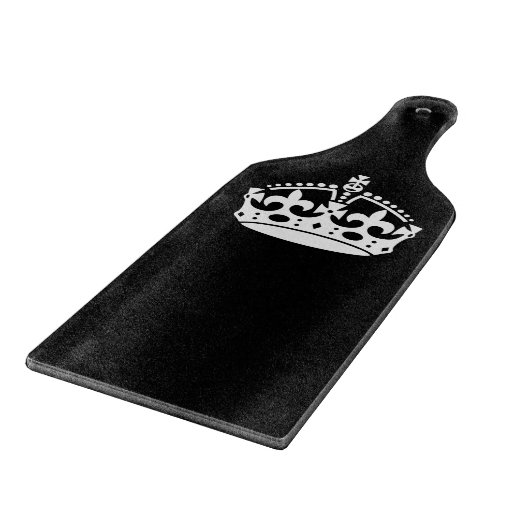 CALM-CROWN-Symbol auf Schwarz behalten Schneidebrett (Ecke)