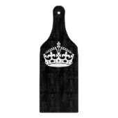 CALM-CROWN-Symbol auf Schwarz behalten Schneidebrett (Vorderseite)