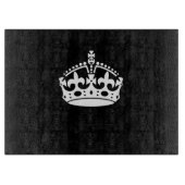 CALM-CROWN-Symbol auf Schwarz behalten Schneidebrett (Vorderseite)