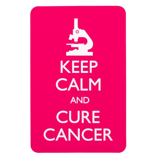Calm Cure Cancer behalten Magnet (Vertikal)