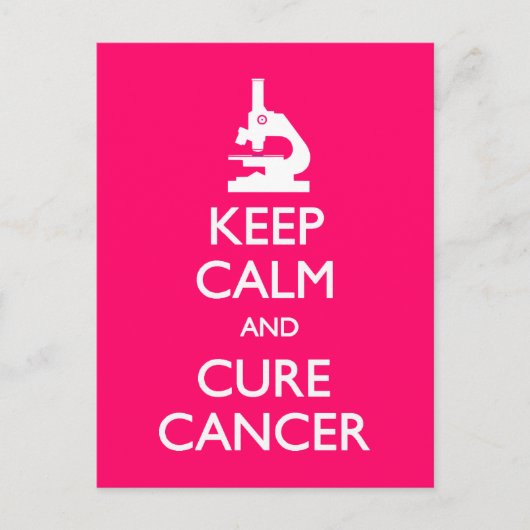 Calm Cure Cancer behalten Postkarte (Vorderseite)