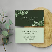 Calm Dark Green Green Blätter - Therapeut Visitenkarte