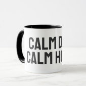 Calm Dog Calm Home – Minimal Conscious Dog Owners Tasse (Vorderseite Links)