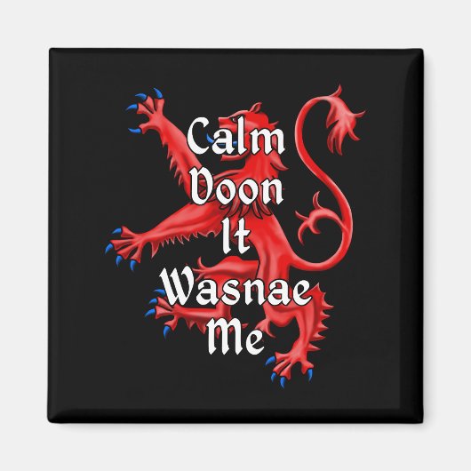 Calm Doon It Wasnae Me Funny Scottish Magnet (Vorne)