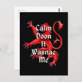 Calm Doon It Wasnae Me Funny Scottish Postkarte (Vorne/Hinten)