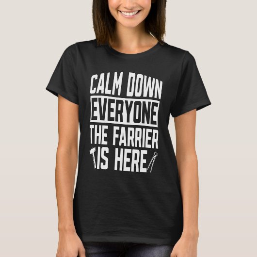 Calm Down Everyone Blacksmithing Forging Metalwork T-Shirt (Vorderseite)