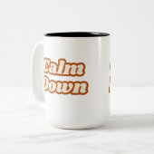 Calm Down Zweifarbige Tasse (Vorderseite Links)
