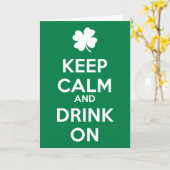 Calm Drink am Kleeblatt St Patricks Day Karte (Gelbe Blume)