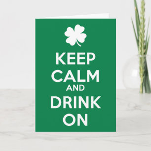  Calm Drink am Kleeblatt St Patricks Day Karte